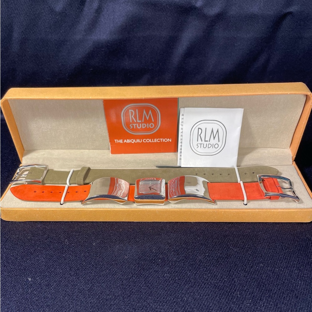 ROBERT LEE MORRIS RLM STUDIO Watch - RARE! Brand new! 925 silver & leather